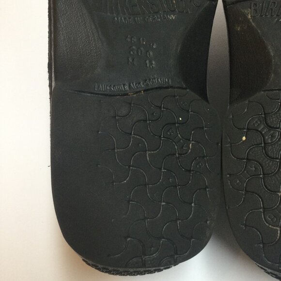 Birkenstock Black Leather Clogs Mules Slip On Mens Shoes Size 46 US 13 Germany